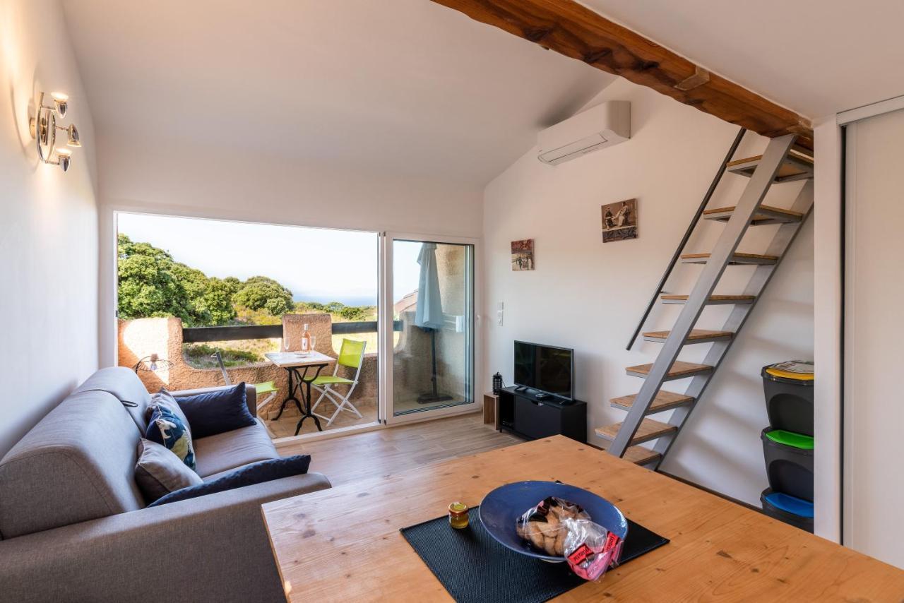 Ambroggio - Grand Studio Avec Mezzanine - Vue Mer Lumio  Exterior photo
